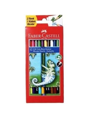 Faber Castell Bicolor Çift Uçlu Kuruboya Kalemi 12"li 24 Renk 5171000003