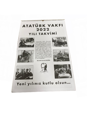 Atatürk Vakfı Spiralli Aylık Duvar Takvimi 2022
